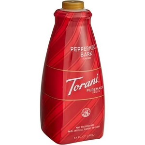 lot 1871 image: Torani 64 fl. oz. Puremade Peppermint Bark Flavoring Sauce