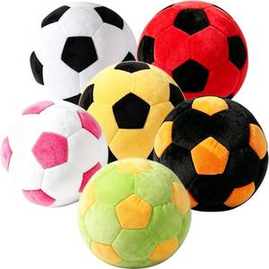 lot 1954 image: 6 Pack Soft Plush Hackys Footbags - Sand-Filled Fleece Juggling Balls