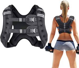 lot 1959 image: Weighted Vest Unisex 8 30 Lbs with Reflective Stripe & Adjustable Straps 12lbs