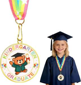 lot 1967 image: Kindergarten Graduation Medal with Neck Ribbon - Graduation Gift for Kids