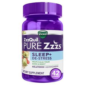 lot 2011 image: Vicks PURE Zzzs De-Stress & Sleep Melatonin Gummies, 42 CT