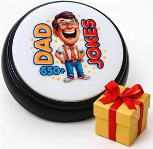 lot 2015 image: Gifts for Dad 650 Cheesy Funny Dad Jokes Push Button Talking Laugh Machine