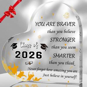 lot 2039 image: 5.9x5.9 Inch Acrylic Graduation Gift for Girls & Boys, 2026 Keepsake