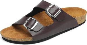 lot 2058 image: Mishansha Unisex Footbed Sandals Open-Toe Double Buckle Flats Slides 37