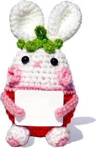 lot 2075 image: Personalized Gifts for Fathers & Moms - Blank Gift Cards - Crochet Bunny