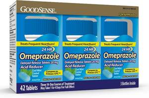 lot 2084 image: Good Sense Omeprazole 20 mg Coated Tablets Cool Mint 42 ct