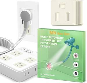 lot 20180 image: Automatic Fire Prevention Stickers, 9pcs Pads for Outlets, 2-pack