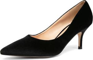 lot 20314 image: NEWBELLA Pointed Toe Kitten Heels, Closed-Toe Low Heel Pumps, Work Shoes 10.5