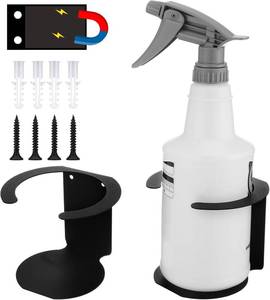 lot 20315 image: Hicarer 2 Pcs Black Magnetic Spray Can Holder, Metal Spray Bottle Organizer