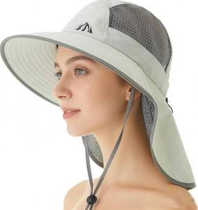 lot 20354 image: LMLALML Womens Sun Hat, Wide Brim UPF 50 UV Protection, Large Neck Flap