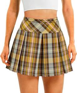 lot 20367 image: Womens Tennis Skirt with Pockets - High-Waisted Athletic Skort for Golf Large