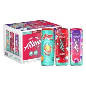 lot 20440 image: Alani Nu Variety Pack Energy Drink (Cherry Slush, Peach) - 12 pk12 oz Cans