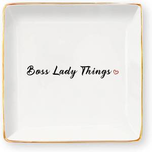 lot 20449 image: Aelciyue Boss Gifts for Women - Ceramic Ring Tray  Trinket Dish for Bosses