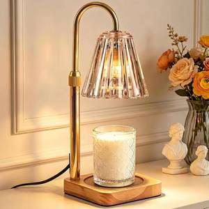 lot 20453 image: Candle Warmer Lamp with Timer & Dimmer, Adjustable Height, 2 Bulbs