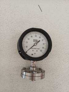 lot 19037 image: OCI 0-100 PSI Pressure Gauge w Stainless Steel Diaphragm