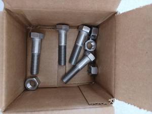 lot 19048 image: 304 SS 150 Flange Bolt Set 2in Hex Cap Screw, 4 Count