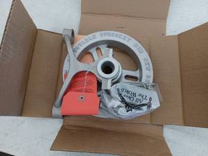 lot 19126 image: Babbitt Cast Iron Adjustable Sprocket Rim With Chain Guide, 1-12  Retail $189.99