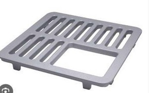 lot 19135 image: Zurn 8-78 x 8-78 x 12 Flat Square Drain Grate Cast Iron