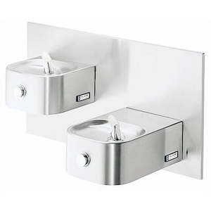 lot 19162 image: Elkay Wall Mount Bi-Level Drinking Fountain EDFPVR217C