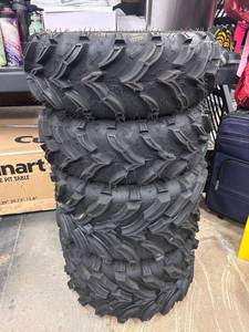 lot 47 image: ATV Tires  (2) 22x7-11 and (2) 22-11-9 All Terrain Off-Road Tread Pattern Lot BRAND NEW