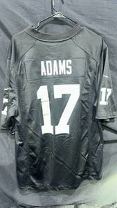 lot 63 image: NFL Adams 17 Jersey Black Short Sleeve Football Shirt Size L