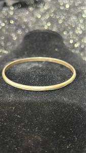 lot 90 image: Sterling Silver  Bangle Bracelet with Textured Surface