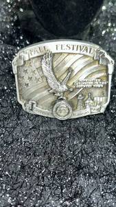 lot 95 image: Fall Festival Belt Buckle Kansas 1991 Limited Edition 250