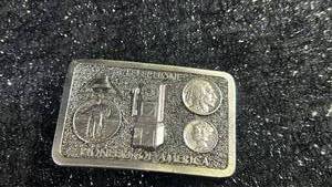 lot 108 image: Pioneers of America Telephone Belt Buckle