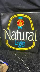 lot 117 image: Anheuser-Busch Natural Light Beer Neon Sign