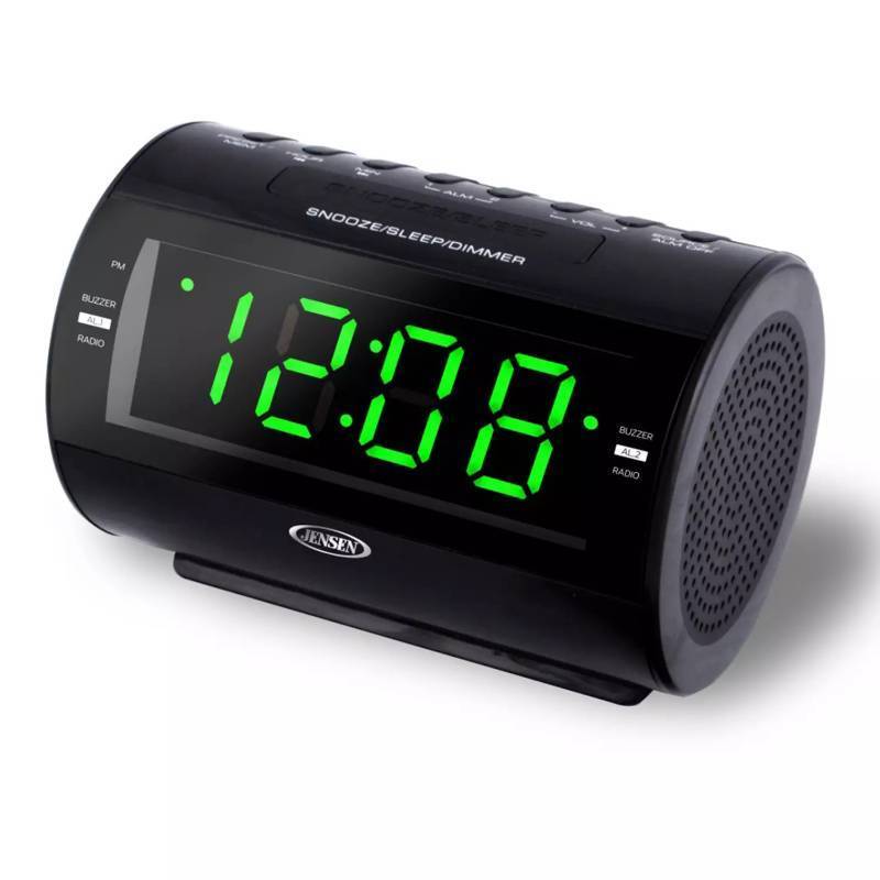 lot 65898 image: Jensen AMFM Digital Dual Alarm Clock Radio with Nature Sounds OPEN BOX NOT TESTED. APPEARS NEW.
