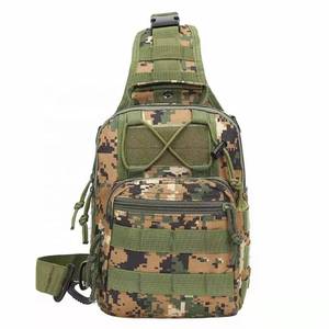 lot 53710 image: NEW Tactical Chest Bag Single Shoulder Pack Molle Tactical Sling Bag Cross Body JUNGLE DIGITAL