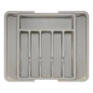lot 56707 image: NEW Silverware Drawer Organizer, Expandable Utensil Tray BPA Free GRAY