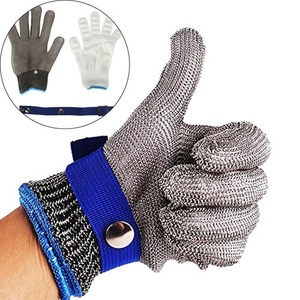 lot 57707 image: NEW Cut Proof Glove Stainless Steel Wire Anticut Glove Knife Proof ANSI A9 SIZE MEDIUM