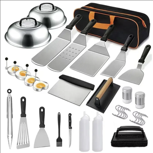 lot 59808 image: NEW 34PCS Griddle Accessories Kit for Outdoor Barbecue Grilling BBQ