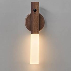 lot 59810 image: NEW Battery Operated Wall Sconce Motion Sensor Night Light Magnetic Wall Light Rechargeable Wall Sconce, Peel and Stick WALNUT