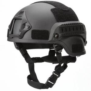 lot 59814 image: NEW Wendy Type With Rail Tactical Bump Helmet Upgraded Padded Suspension Fit TAN