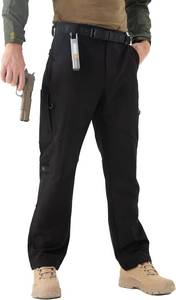 lot 59819 image: NEW MagnaMan Mens Stretch Tactical Pants - Black Ripstop Water Resistant Cargo MED RETAIL $50.00