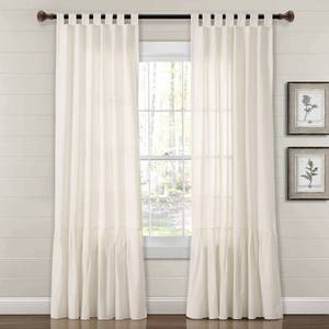 lot 59820 image: NEW Lush Decor Off White Room Darkening Curtain - 84 Single Panel Top Tab
