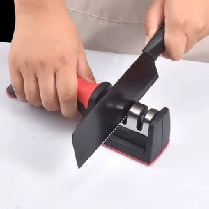 lot 59821 image: NEW Kitchen 3-Stage Kitchen Knife Sharpener Handheld GRAY