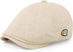 lot 65930 image: Newsboy Hat for Men Cotton 6 Panel Newsboy Hat