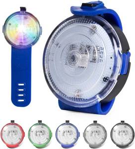 lot 67502 image: TSPRO Dog Lights for Night Walking, USB Rechargeable LED Dog Collar Lights Waterproof Nighttime Clip On Adjustable Dog Light Collar with 4 Lighting Modes for Night Running Camping (Blue)