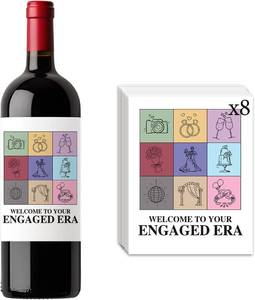 lot 67506 image: 8 Pcs Bride Gift Bridesmaid Maid of Honor Proposal Bridal Bride Shower Gift  Wedding Day Wine Labels Gifts for Bride Welcome to Your Bride Era Wine Bottle Stickers