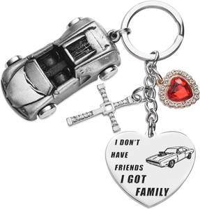 lot 67508 image: Melix Home Fast Furious Collection Car Keychain, Gifts for Teen Girls Daughter Women Birthday Decorations Gift Keychain