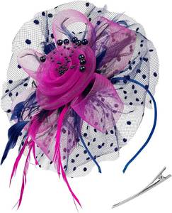 lot 67518 image: Zivyes Fascinators Headband Tea Party Hats for Women Royal Wedding Hat Feather Mesh Hair Clip