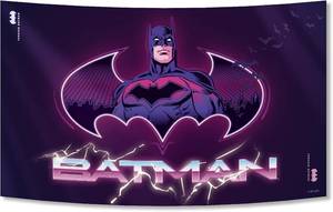 lot 67530 image: OtRainbow Tapestry Wall Hanging - 150x90cm Officially Licensed Gotham City Superhero Backdrop Wall Decor for Bedroom, Living Room, Outdoor Camping & Parties.