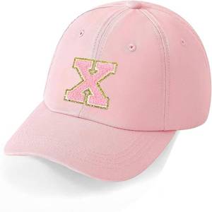 lot 67576 image: Baseball Hat Pink with Letter X for Women Adult,Personalized Baseball Cap,Adjustable Size,Sun Cap,Fishing Hat,Monogrammed Giftss for Women,Mom,Friend,Sister,Daughter,Teen Girls