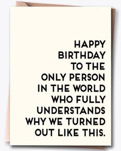 lot 67579 image: Hqulpr Funny Happy Birthday Cards for Sister & & Mom & Brother & Men & & Women, Best Firend, Greeting Card7in x 5in(Folded), Envelope  7.5in x 5.5in