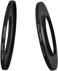 lot 67580 image: 72mm to 77mm Step-Up Ring Filter adapter72mm to 77mm Camera Filter Ring for 77mm UV,ND,CPL,Metal Step Up Ring