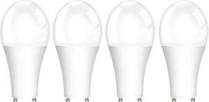 lot 67604 image: TJBB 4-Pack GU24 LED Light Bulbs 9W (75 Watt Equivalent), 1100 Lumens 5000K Daylight, Twist and Lock Base, Replacement for CFL 2-Pin Fluorescent Bulbs,Non-Dimmable