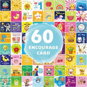 lot 67606 image: GACCAP Lunch Box Notes for Kids   60 Pcs Inspirational Affirmation Cards  Cute Encouraging Messages for Boys & Girls, Perfect for School Lunchbox, Back-to-School Gifts & Classroom Rewards